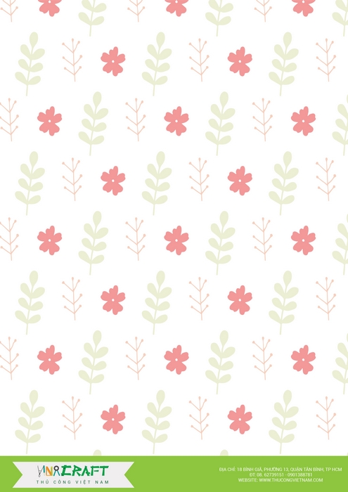 Giấy scrapbook hoa mẫu 3
